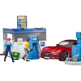 bruder Station service bworld avec véhicule et station de lavage, Figurine 62111