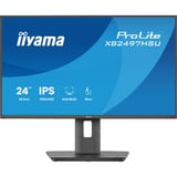 iiyama ProLite XB2497HSU-B1 23.8" Moniteur Noir (Mat), 1x DisplayPort, 1x HDMI, 2x USB-C, 2x USB-A, 120 Hz, 60,5 cm (23.8"), 1920 x 1080 pixels, Full HD, LED, 4 ms, Noir