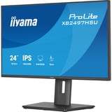 iiyama ProLite XB2497HSU-B1 23.8" Moniteur Noir (Mat), 1x DisplayPort, 1x HDMI, 2x USB-C, 2x USB-A, 120 Hz, 60,5 cm (23.8"), 1920 x 1080 pixels, Full HD, LED, 4 ms, Noir