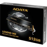 ADATA LEGEND 900 512 Go M.2 PCI Express 4.0 NVMe 3D NAND SSD Noir/Or, 512 Go, M.2, 7000 Mo/s