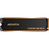 ADATA LEGEND 960 MAX 4 To M.2 PCI Express 4.0 NVMe 3D NAND SSD Gris foncé/Or, 4 To, M.2, 7400 Mo/s