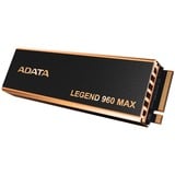 ADATA LEGEND 960 MAX 4 To M.2 PCI Express 4.0 NVMe 3D NAND SSD Gris foncé/Or, 4 To, M.2, 7400 Mo/s