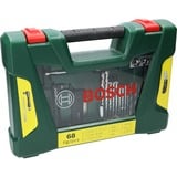 Bosch 2 607 017 191 foret Ensemble de forets 68 pièce(s), Perceuse, ensembles embouts Vert, Perceuse, Ensemble de forets, Métal, pierre, Bois, 1,68 kg, 68 pièce(s), Phillips, Cruciforme, Torx