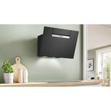 Bosch DWK67FN60 hotte Montée au mur Noir 768 m³/h, Hotte aspirante Noir, 768 m³/h, recirculation, A, A, C, 56 dB