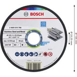 Bosch Disque de coupe pour acier inoxydable et métal, Ø 125 mm, 100 pièces dans un seau 