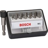 Bosch Embouts de vissage courts qualité extra-dure Robust Line, set de 12 pièces + 1 (M), Set d'embouts de vissage set de 12 pièces + 1 (M), Métal, 25 mm
