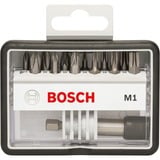 Bosch Embouts de vissage courts qualité extra-dure Robust Line, set de 12 pièces + 1 (M), Set d'embouts de vissage set de 12 pièces + 1 (M), Métal, 25 mm