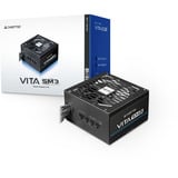 Chieftec VITA SM3 alimentation modulaire 650 watt Noir, 1x 12V-2x6, 2x PCIe