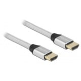 DeLOCK HDMI à très haut débit, Câble Argent, 1 mètre, 8K 60Hz, 48 Gbps