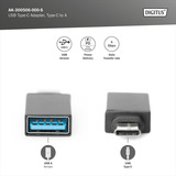 Digitus Adaptateur USB Type-C, Type-C - A Noir