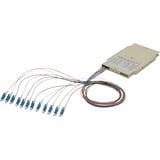 Digitus Boîtier de raccordement avec 12 pigtails, préassemblé, LC, OS2, Boîte de raccordement Gris