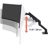 Ergotron Bras de moniteur HX pour fixation sur bureau avec pivot HD, Support de moniteur Noir