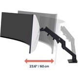 Ergotron Bras porte-moniteur de bureau HX avec HD Pivot, Support de moniteur Noir, Pince, 19,1 kg, 124,5 cm (49"), 100 x 100 mm, Réglage de la hauteur, Noir