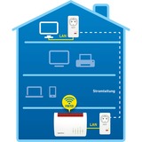 FRITZ! FRITZ!Powerline 1220 Set Powerline 1220 Set, 1200 Mbit/s, Type F, Gigabit Ethernet, 10,100,1000 Mbit/s, 3 W, 1 W