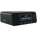 ICY BOX Diamond Charge 2401 chargeur GaN avec écran LCD-TFT Noir, 4x USB-C, 2x USB-A
