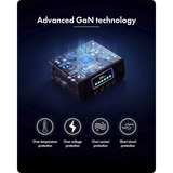ICY BOX Diamond Charge 2401 chargeur GaN avec écran LCD-TFT Noir, 4x USB-C, 2x USB-A