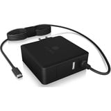 ICY BOX IB-PS101-PD chargeur Noir, 1x USB-C, 1x USB-A