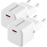 Intenso Power Adapter W30C 2-pack GaN, Chargeur Blanc