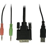 Inter-Tech AS-9104 DLS support d'ordinateurs 48,3 cm (19") 1366 x 768 pixels Acier Noir, Switch KVM 48,3 cm (19"), 1366 x 768 pixels, 300 cd/m², 1000:1, TFT, DVI-I
