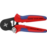 KNIPEX Pince à sertir auto-ajustable pour embouts de câble 97 53 04 Rouge/Bleu, avec accès latéral