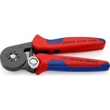 KNIPEX Pince à sertir auto-ajustable pour embouts de câble 97 53 04 Rouge/Bleu, avec accès latéral