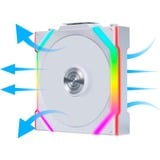 Lian Li UNI FAN SL120 Wireless Reverse Blade, Ventilateur de boîtier Blanc, 3 pièces, connecteur de ventilateur PWM à 4 broches