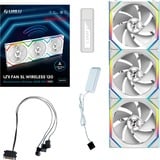 Lian Li UNI FAN SL120 Wireless Reverse Blade ventilateurs de boîtier RGB  Blanc, 3 pièces, 120 x 124.5 x 28 mm, PWM