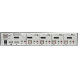 Lindy Commutateur KVM 4 ports, Switch KVM Blanc