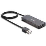 Lindy Hub USB 2.0 4 ports USB 2.0, USB 2.0, 480 Mbit/s, Noir, Plastique, Câble rond