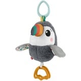 Mattel – Mon Toucan Volant Amovible, Peluche Gris/Blanc, Oiseau en peluche, 0 an(s)