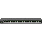 Netgear GS316 Non-géré L2 Gigabit Ethernet (10/100/1000) Noir, Switch Noir, Non-géré, L2, Gigabit Ethernet (10/100/1000), Montage mural
