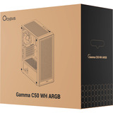 Ocypus Gamma C50 ARGB boîtier mini tower Blanc | 3x USB-A | RGB | Window