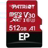 Patriot EP Series 512 GB microSDXC, Carte mémoire Rouge/Noir