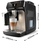Philips 5500 series Series 5500 EP5547/90 Machine espresso entière automatique, Machine à café/Espresso Noir/chrome, Machine à expresso, 1,8 L, Café en grains, Broyeur intégré, 1500 W, Gris