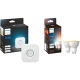 Philips Hue White Ambiance GU10 + Bridge, Lampe à LED 