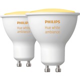Philips Hue White Ambiance GU10 + Bridge, Lampe à LED 