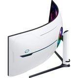 Samsung G95NC écran plat de PC 144,8 cm (57") 7680 x 2160 pixels Dual UHD QLED Blanc 4K Moniteur UltraWide gaming Blanc/noir, 1x DisplayPort, 3x HDMI, 2x USB-A, 240 Hz, 144,8 cm (57"), 7680 x 2160 pixels, Dual UHD, QLED, 1 ms, Blanc