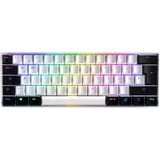 Sharkoon SGK50 S4 clavier USB QWERTZ Allemand Blanc, clavier gaming Blanc/Noir, Layout DE, Kailh Blue, 60%, USB, QWERTZ, LED RGB, Blanc