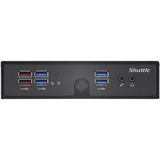Shuttle XPC slim Barebone DS50U3, Intel i3-1315U, 2x LAN (1x 2.5Gbit ,1x 1Gbit), 1xCOM,1xHDMI,1xDP, 1x VGA, fanless, fonctionnement permanent 24/7 Noir, Intel i3-1315U, 2x LAN (1x 2.5Gbit ,1x 1Gbit), 1xCOM,1xHDMI,1xDP, 1x VGA, fanless, fonctionnement permanent 24/7, 1,3L mini PC, Mini PC type barebone, DDR5-SDRAM, PCI Express, Série ATA III, Ethernet/LAN, 90 W