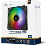 SilverStone Shark Force 120 ARGo ventilateur de boîtier RGB  Noir, 120 x 120 x 25 mm, PWM