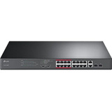 TP-Link TL-SL1218MP commutateur réseau Non-géré Fast Ethernet (10/100) Connexion Ethernet, supportant l'alimentation via ce port (PoE) Noir, Switch Noir, Non-géré, Fast Ethernet (10/100), Connexion Ethernet, supportant l'alimentation via ce port (PoE), Grille de montage