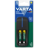 Varta 57646 Pile domestique Secteur, Chargeur Noir, Hybrides nickel-métal (NiMH), AA, AAA, 2 pièce(s), Piles fournies