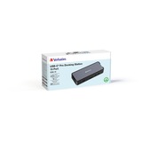 Verbatim CDS-15 Avec fil USB 3.2 Gen 1 (3.1 Gen 1) Type-C Noir, Gris, Station d'accueil Aluminium/Noir, Avec fil, USB 3.2 Gen 1 (3.1 Gen 1) Type-C, 100 W, 3,5 mm, 1000 Mbit/s, Noir, Gris