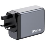 Verbatim GNC-200 Universel Noir, Gris Secteur Charge rapide Intérieure, Chargeur Gris, Intérieure, Secteur, 21 V, Noir, Gris