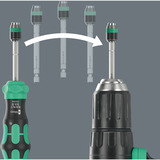Wera Kraftform Kompakt 20 RA-R, Set d'embouts de vissage Noir/Vert