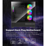 Xilence  boîtier midi tower Noir | 2x USB-A | 1x USB-C | RGB | Window