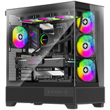Xilence  boîtier midi tower Noir | 2x USB-A | 1x USB-C | RGB | Window
