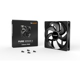 be quiet! Pure Wings 3 140mm PWM, Ventilateur de boîtier Noir, Connexion PWM à 4 broches