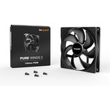 be quiet! Pure Wings 3 PWM ventilateur de boîtier Noir, 140 x 140 x 25 mm