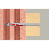 fischer Cheville à tige longue DuoXpand 8x80 T Gris clair/Rouge